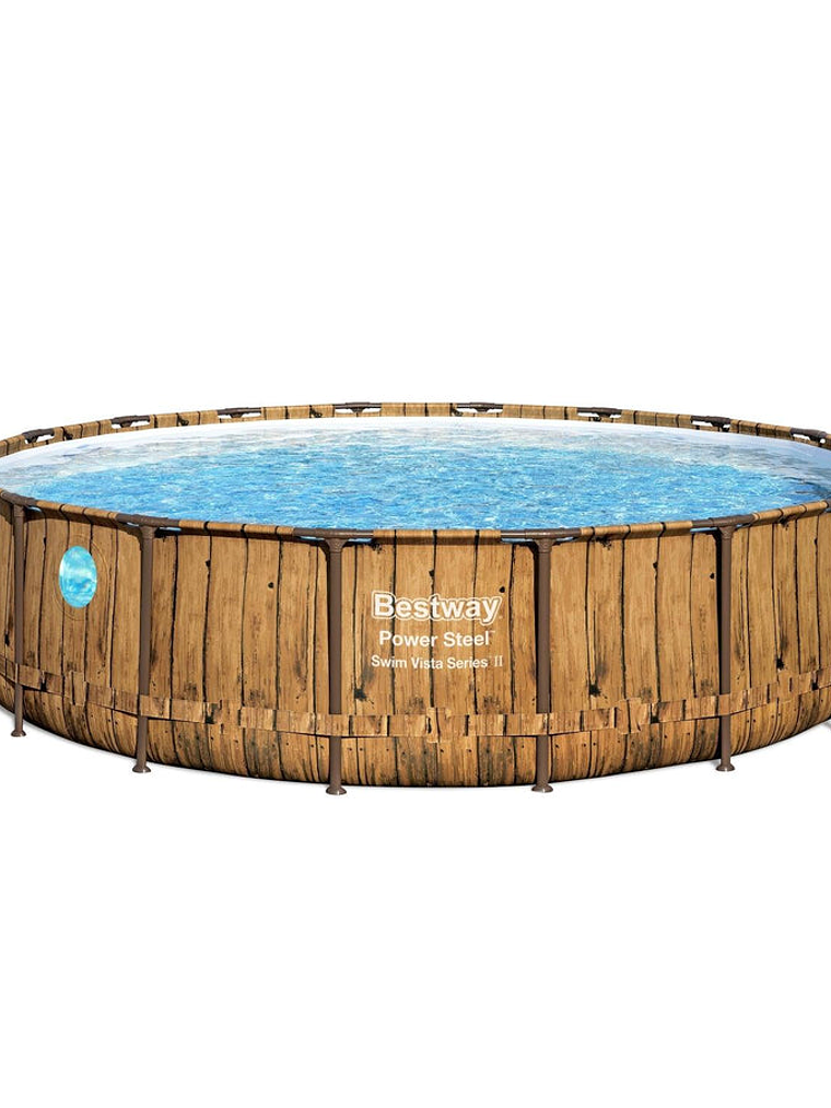 Piscina Bestway Redonda SteelPro Max con ventana 4.88MX1.22M 2