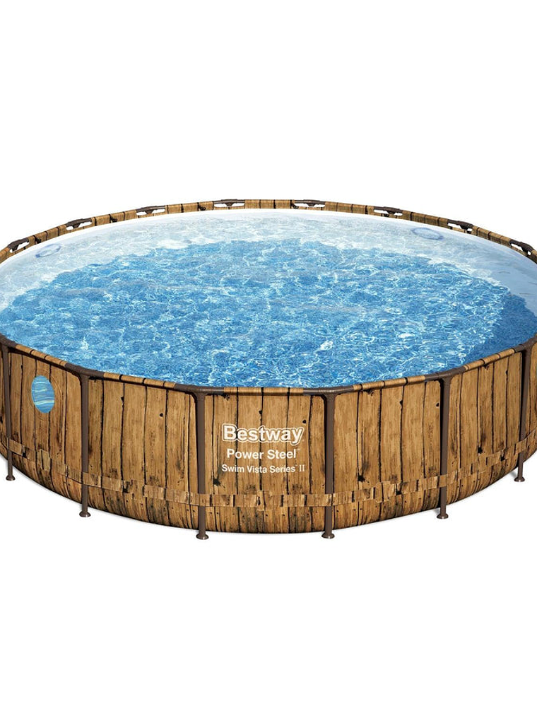 Piscina Bestway Redonda SteelPro Max con ventana 4.88MX1.22M 3