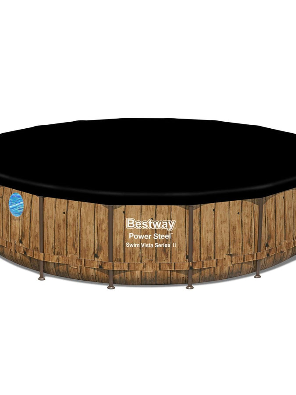 Piscina Bestway Redonda SteelPro Max con ventana 4.88MX1.22M 4