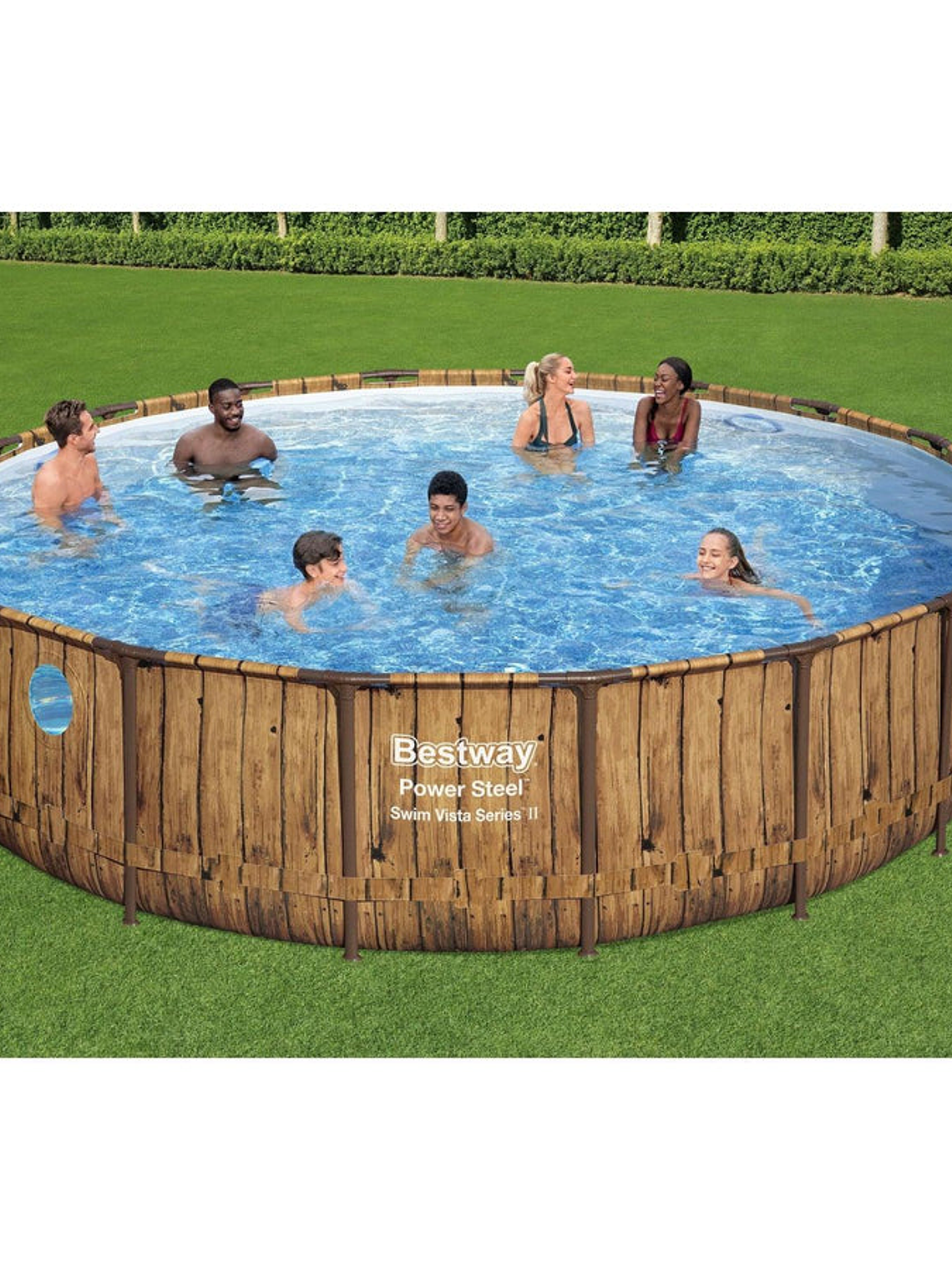 Piscina Bestway Redonda SteelPro Max con ventana 4.88MX1.22M 10