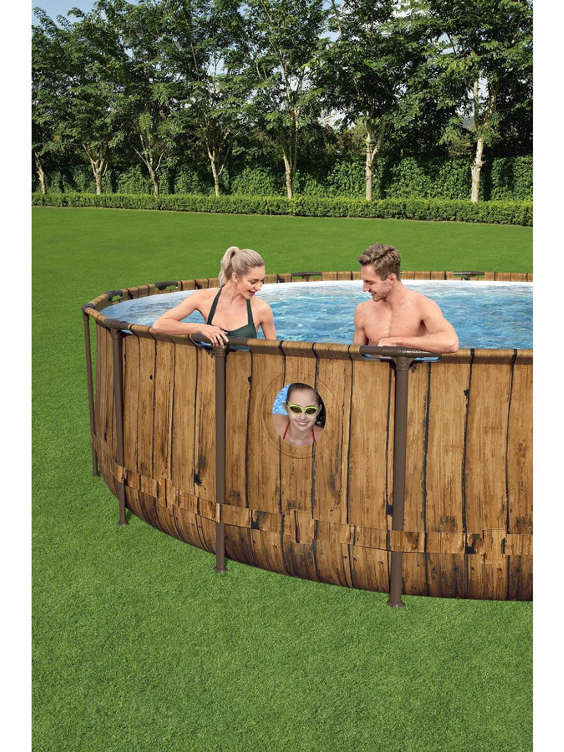 Piscina Bestway Redonda SteelPro Max con ventana 4.88MX1.22M 11