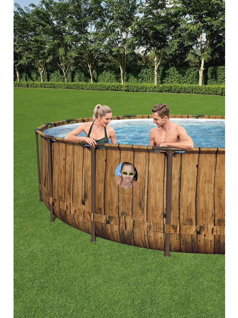 Piscina Bestway Redonda SteelPro Max con ventana 4.88MX1.22M 11