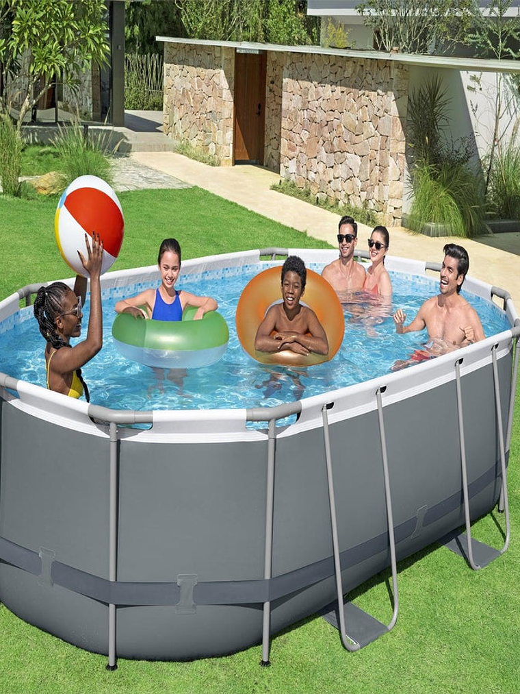 Piscina Bestway Ovalada Filtro + Accesorios 4.88X3.50X1.07M 4