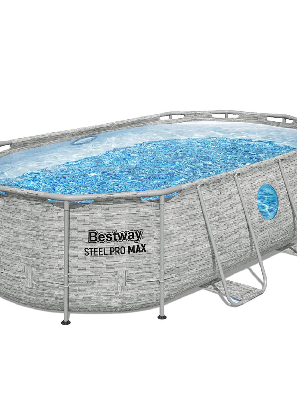 Piscina Bestway Ovalada Ventana Filtro+Acces 4.27X2.50X1.00M 2