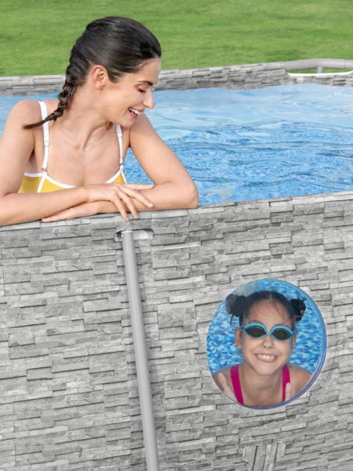 Piscina Bestway Ovalada Ventana Filtro+Acces 4.27X2.50X1.00M 3