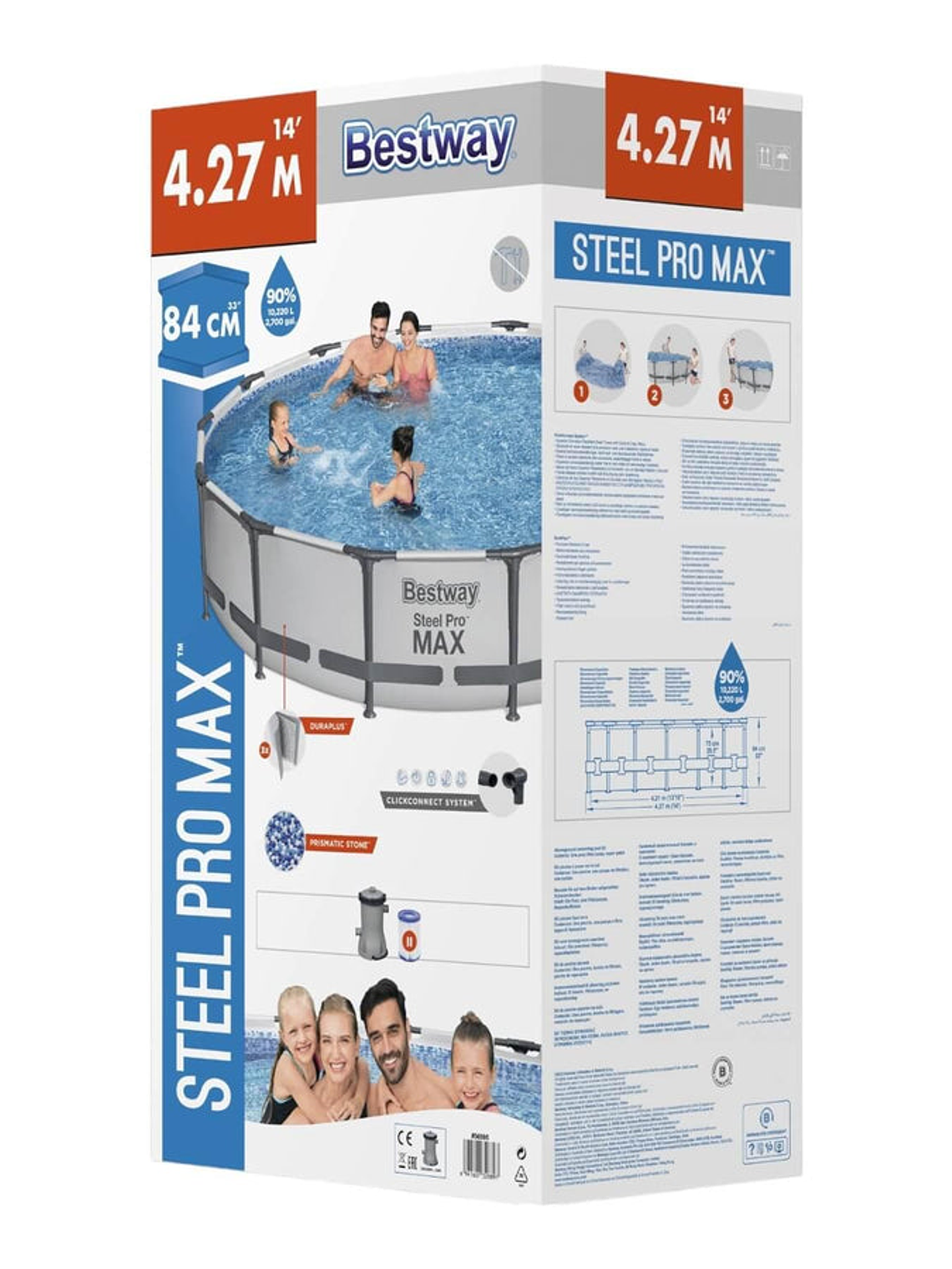 Piscina Bestway Redonda Steel Pro Max con filtro 4.27MX84Cm 10