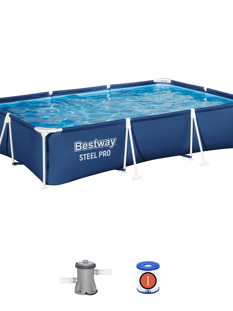 Piscina Bestway Rectangular con filtro 300 x 201 x 66cm 1