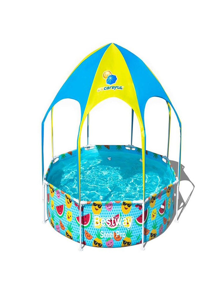 Piscina Bestway Redonda Con Toldo y Neblina Agua 2.44MX51Cm 1