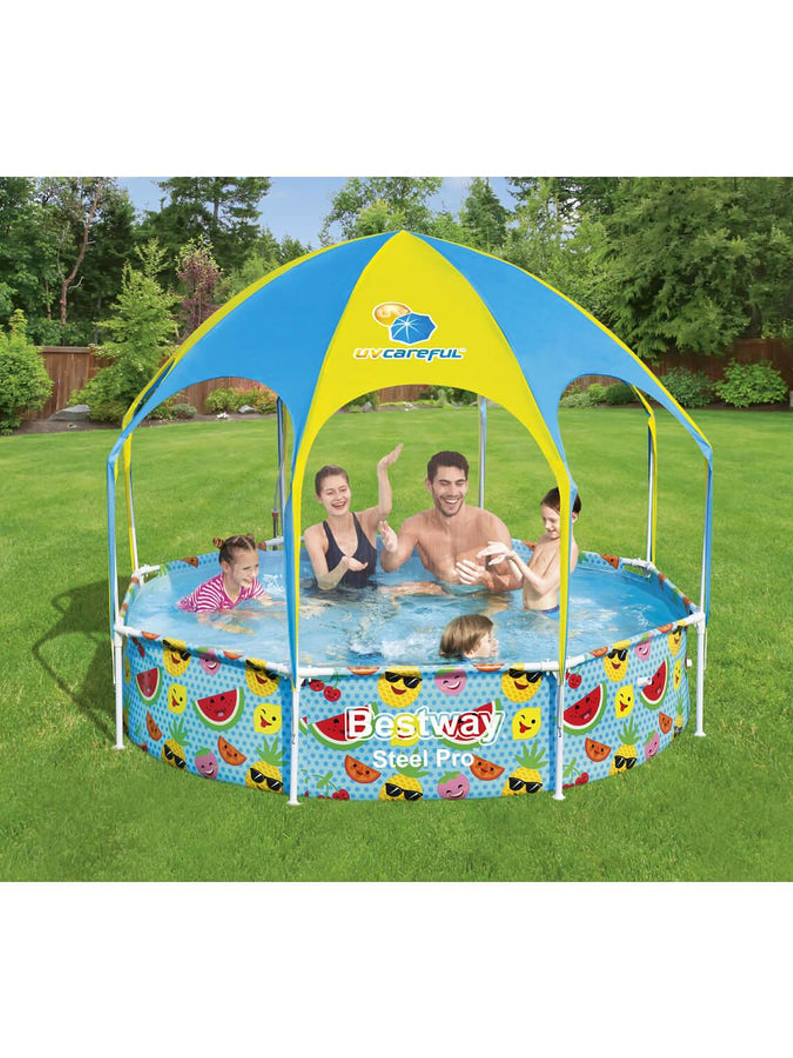 Piscina Bestway Redonda Con Toldo y Neblina Agua 2.44MX51Cm 6