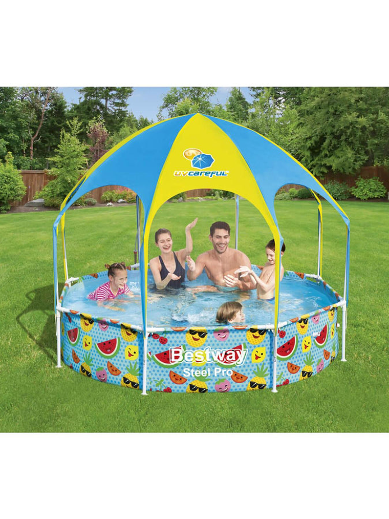 Piscina Bestway Redonda Con Toldo y Neblina Agua 2.44MX51Cm 6