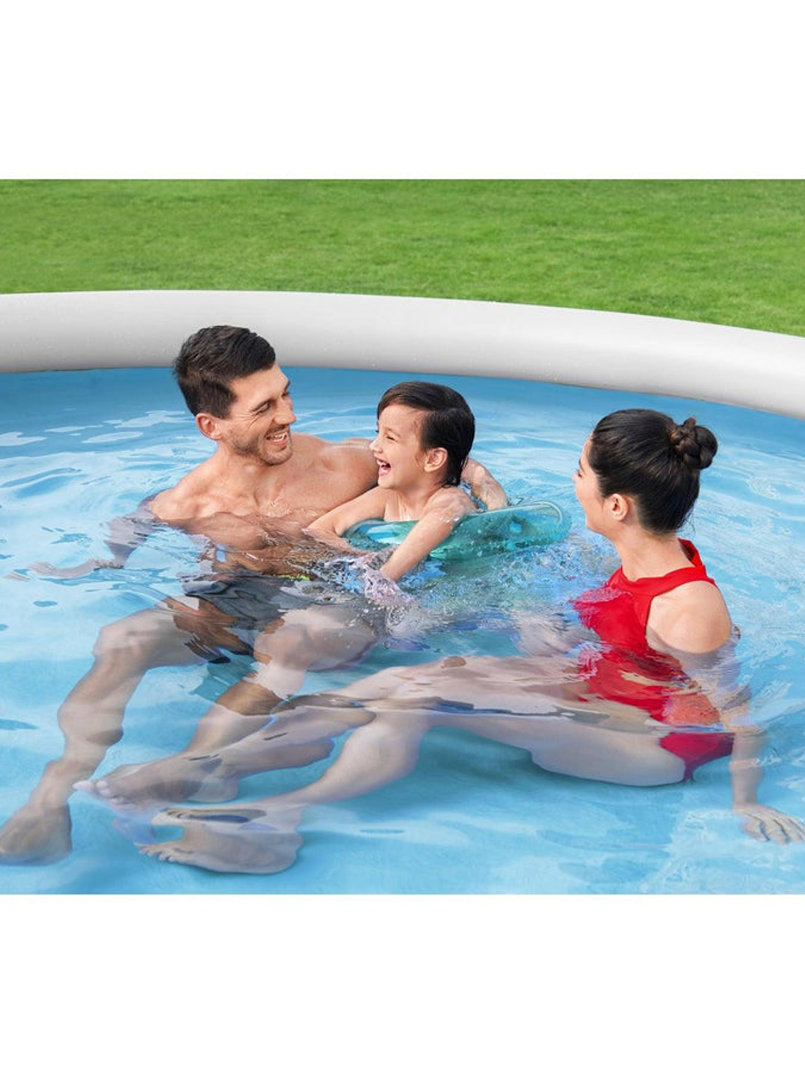 Piscina Bestway Redonda Fácil Armado FastSet con Filtro Gris 3.66MX76cm 4