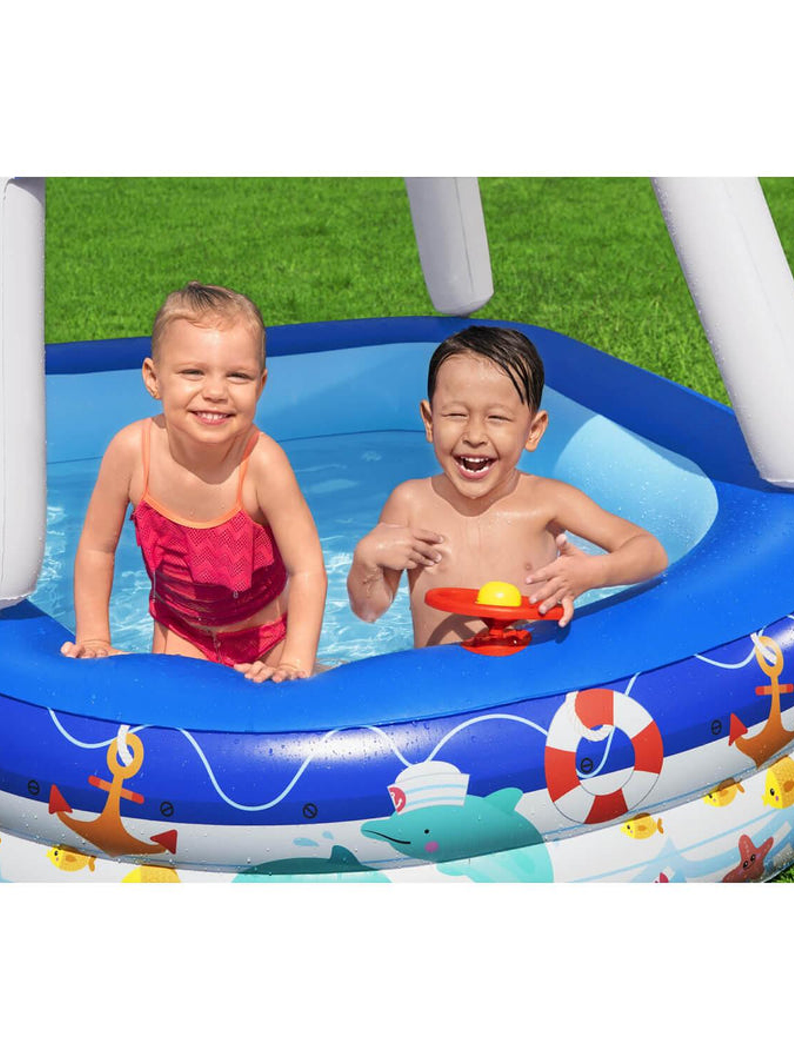 Piscina Inflable Bestway Con Toldo Desmontable 213x155x132cm 5