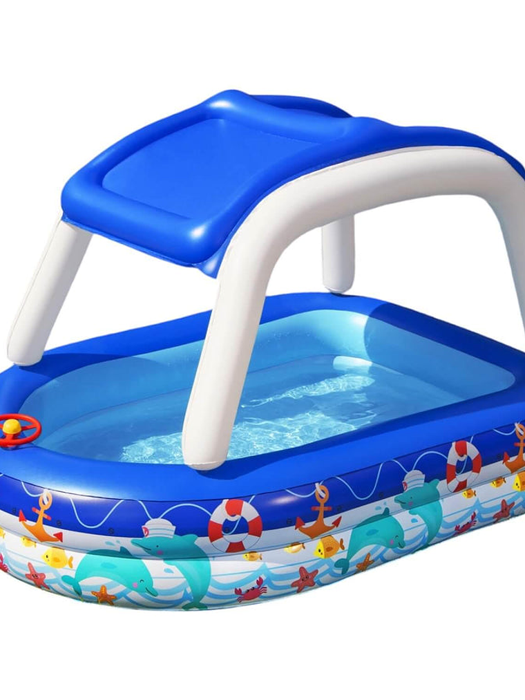 Piscina Inflable Bestway Con Toldo Desmontable 213x155x132cm 6