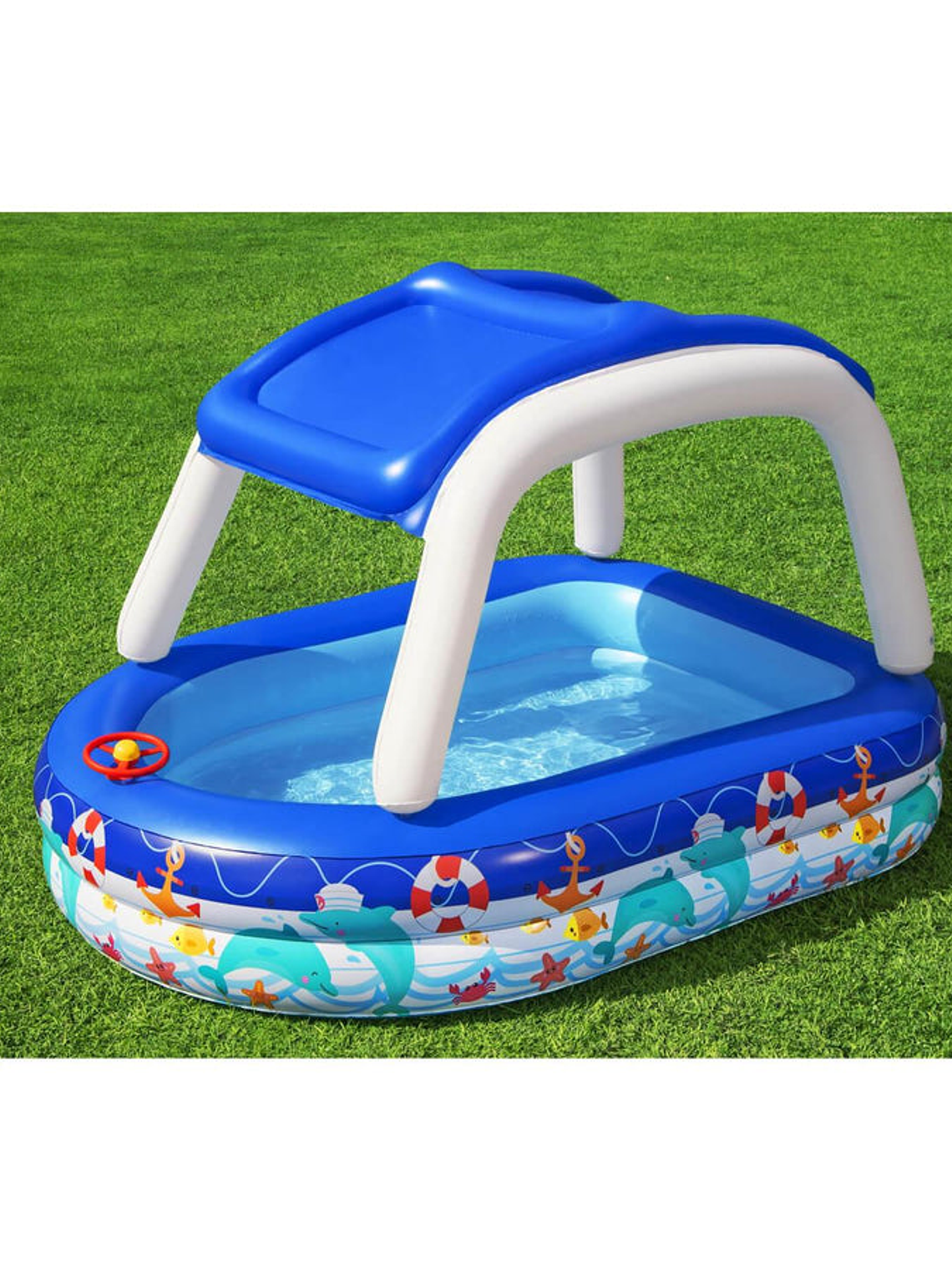 Piscina Inflable Bestway Con Toldo Desmontable 213x155x132cm 7