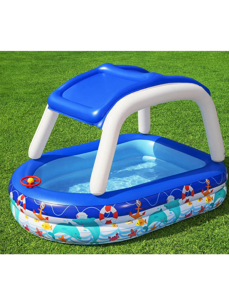 Piscina Inflable Bestway Con Toldo Desmontable 213x155x132cm 7