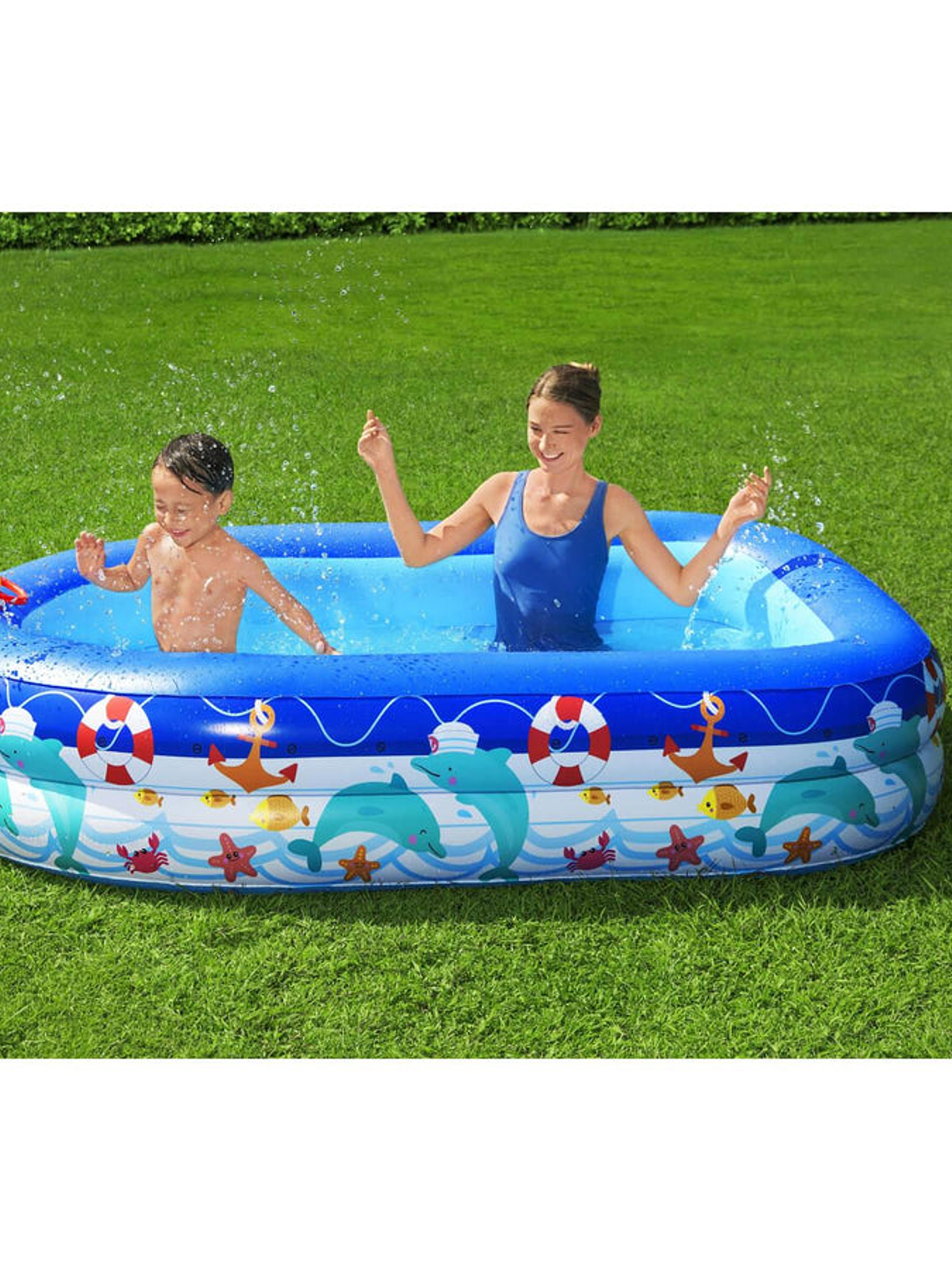 Piscina Inflable Bestway Con Toldo Desmontable 213x155x132cm 11