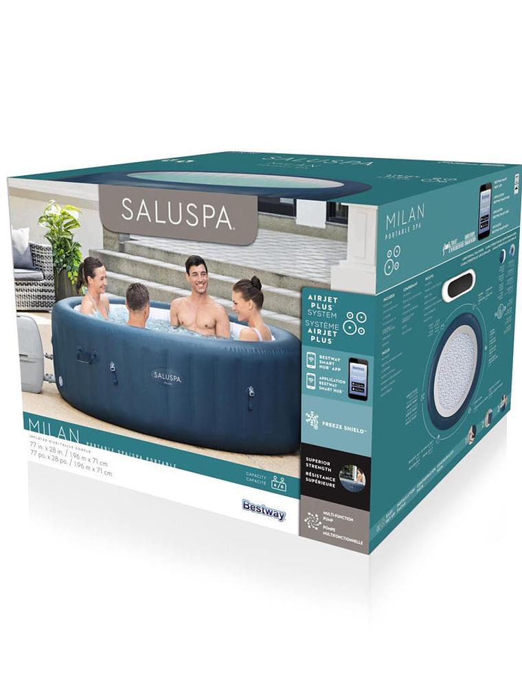 Hot Tub Spa Jacuzzi Milan Airjet Plus 6 Personas Bestway 3