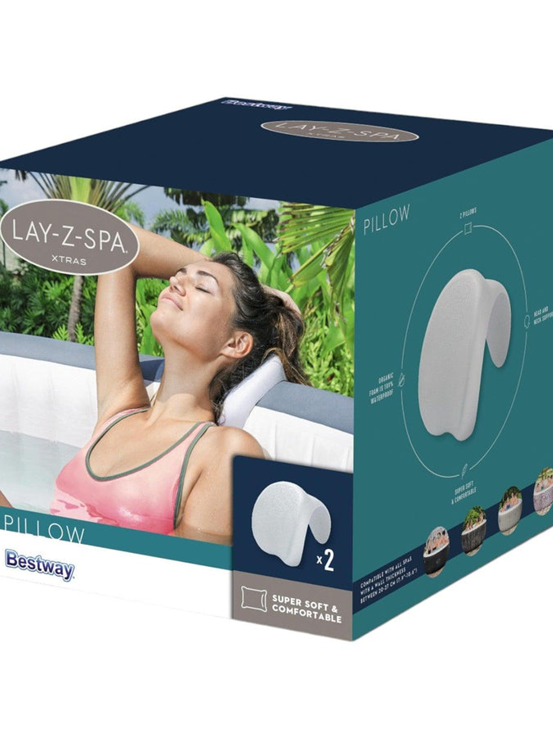 Reposa Cabeza Espuma PU (2 uds) para Hot Tub Inflable Bestway 3