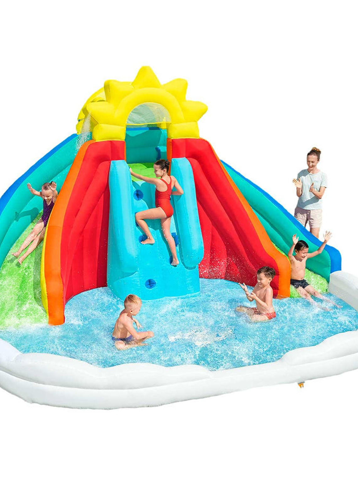 Parque Castillo Tobogan Acuático Inflable 4.50x3.82x2.77m 1