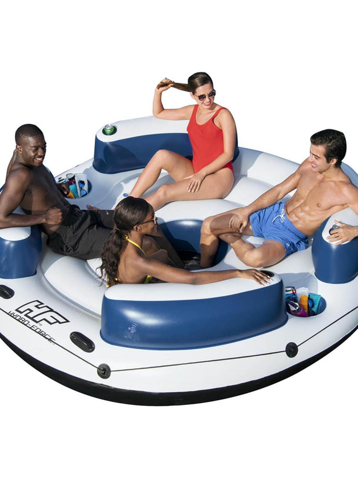 Flotador Isla con respaldo 4 personas 2.56mx2.56m Bestway 1
