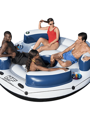 Flotador Isla con respaldo 4 personas 2.56mx2.56m Bestway