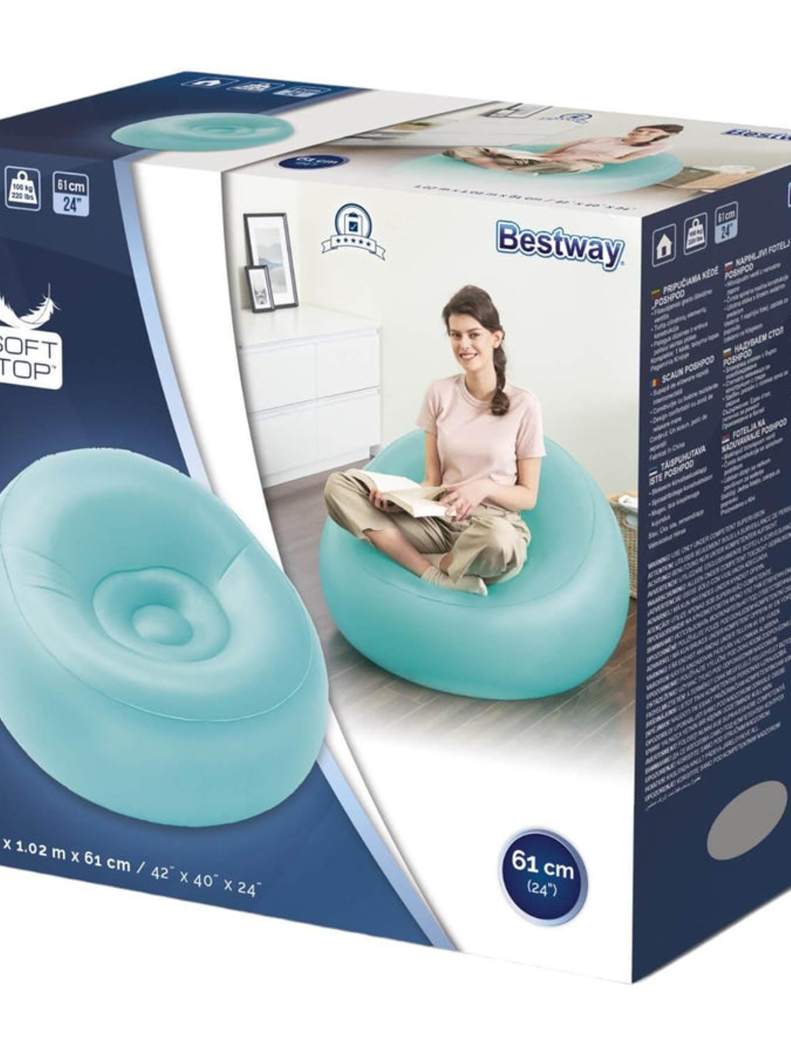 Sillón Inflable Poshpod 1.07MX1.02MX61Cm Bestway 4