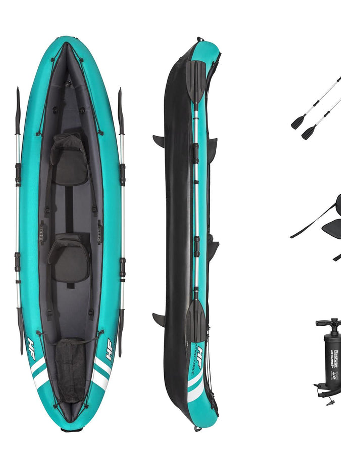 Kayak Inflable Doble Ventura 3.30MX86Cm Bestway 2