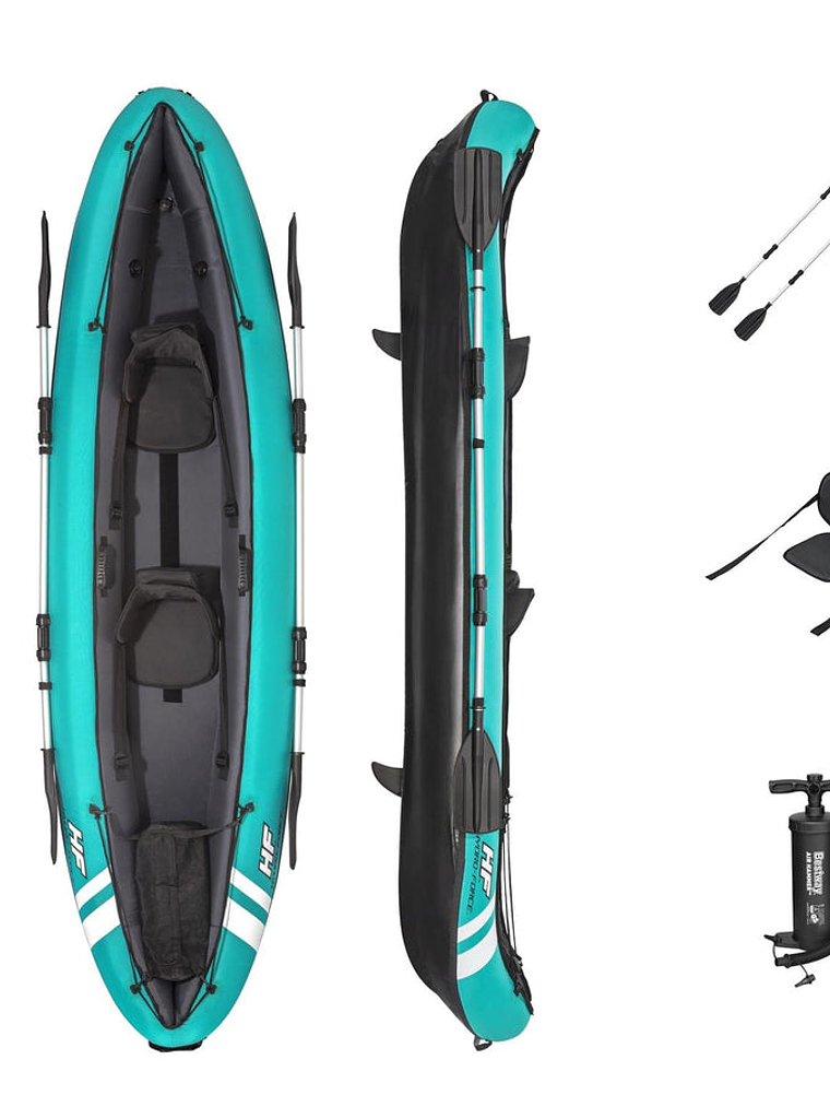 Kayak Inflable Doble Ventura 3.30MX86Cm Bestway 2