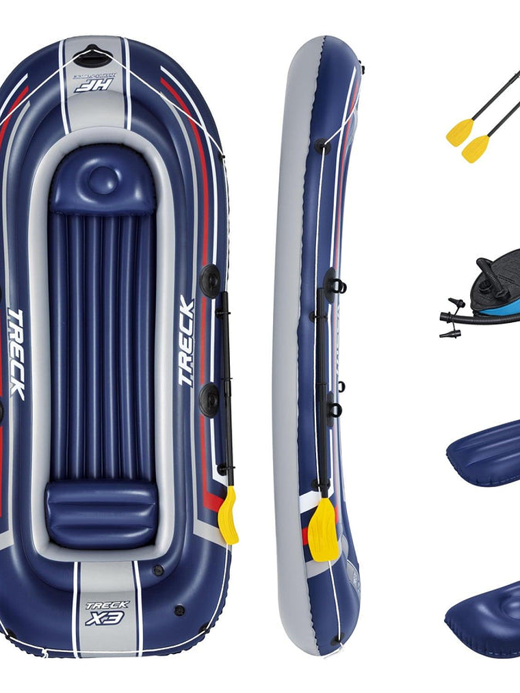 Bote Inflable Con Remos E Infl Treck X3 3.07MX1.26M Bestway 1