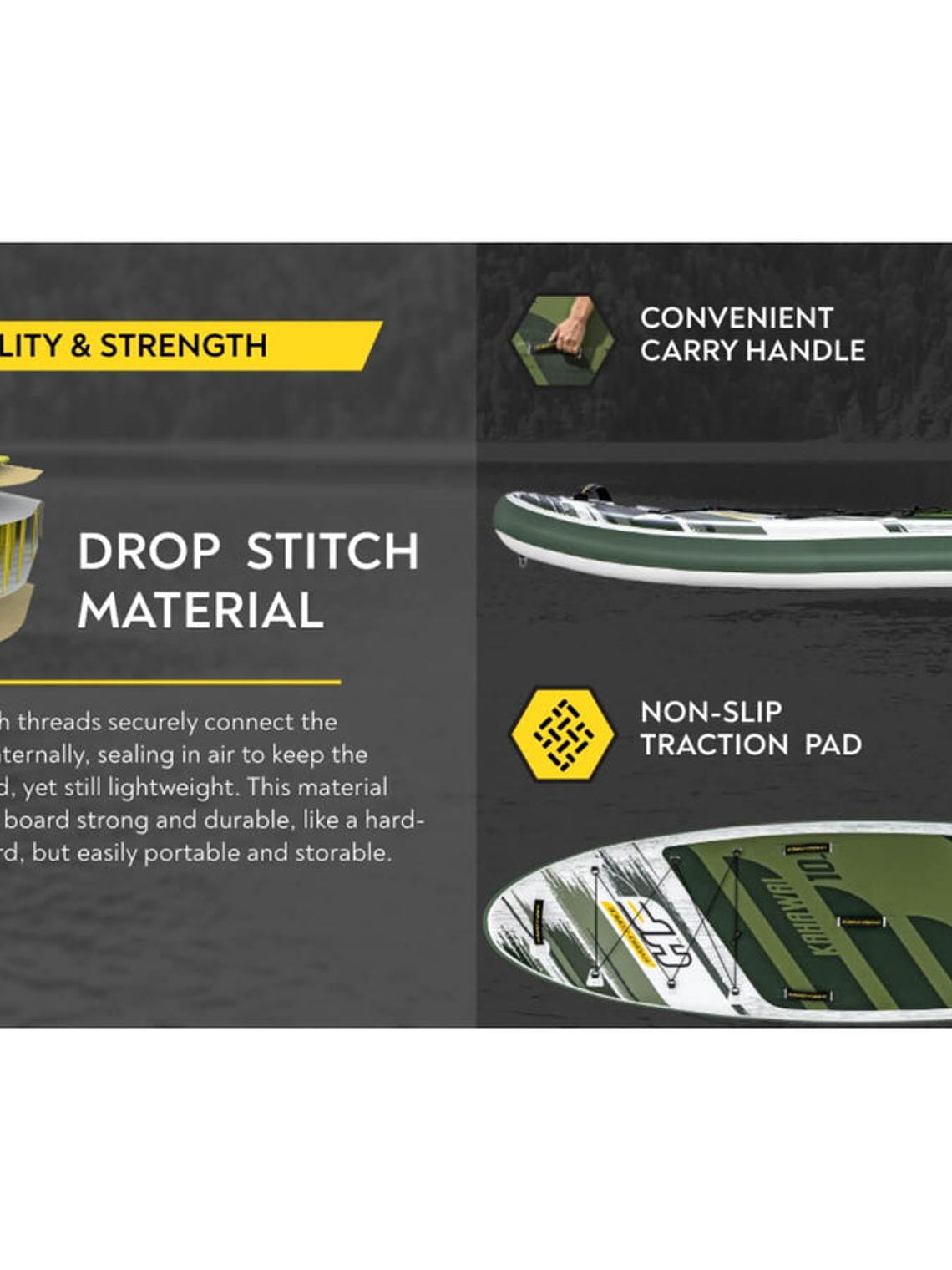 Stand Up Paddle Inflable Kahawai Set 310x86x15cm Bestway 9