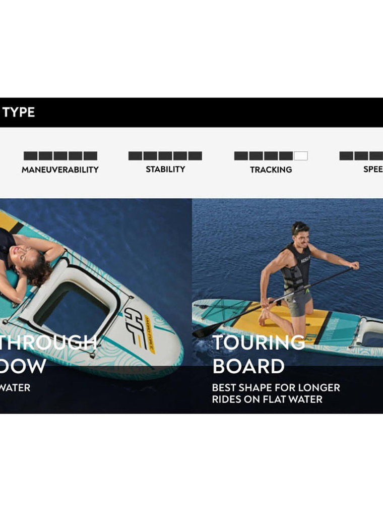 Stand Up Paddle Inflable Set con ventana 340x89x15cm Bestway 18