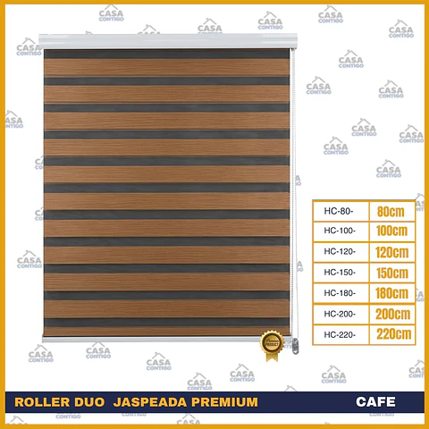 Cortinas Roller Duo Jaspeado Premium Cafe                                                                                                                                                               