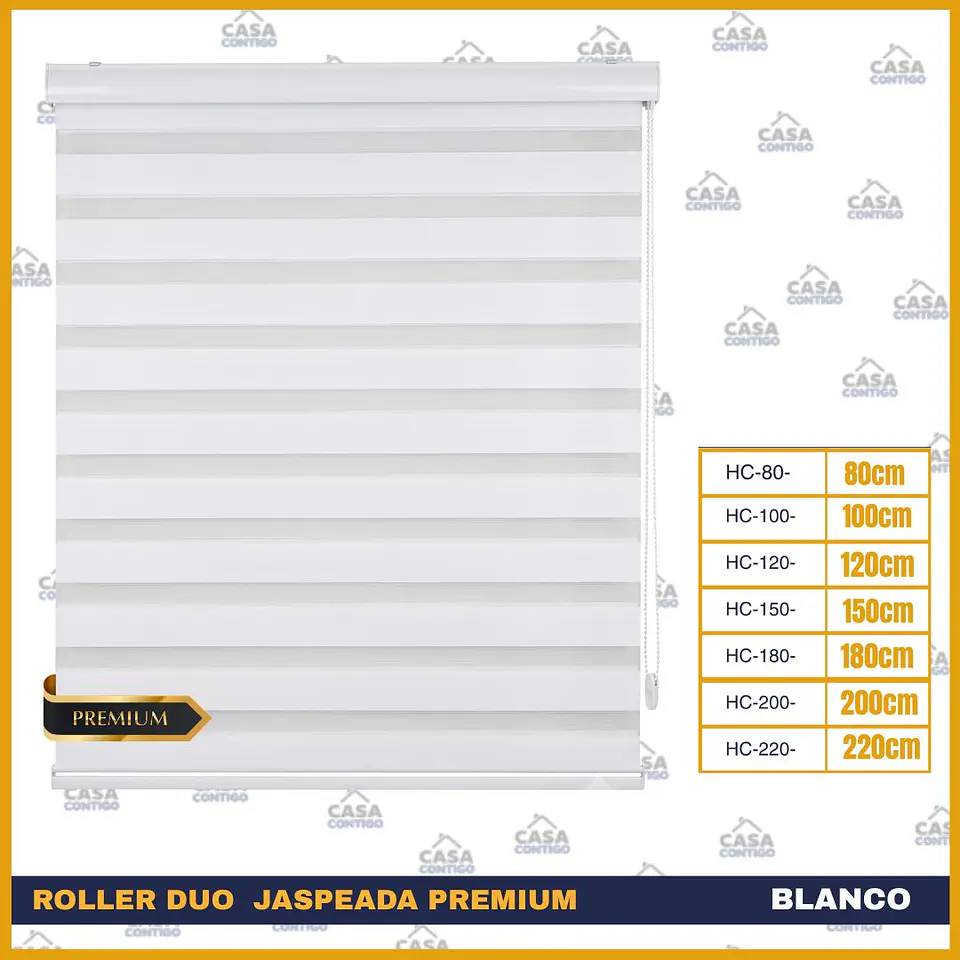 Cortinas Roller Duo Jaspeado Premium Blanco                                                                                                                                                  1