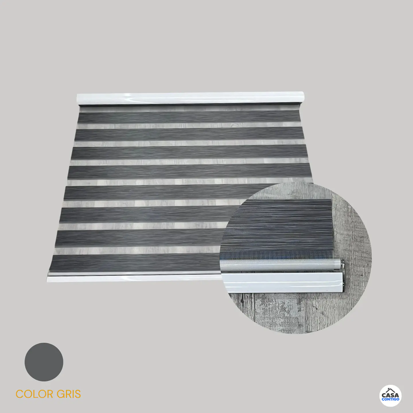 CORTINA ROLLER DUO PREMIUM Gris Oscuro 1