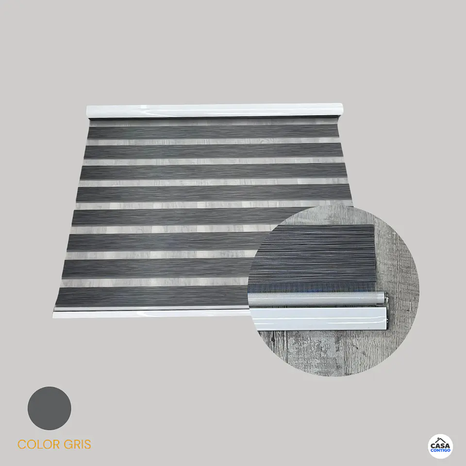 CORTINA ROLLER DUO PREMIUM Gris Oscuro 1