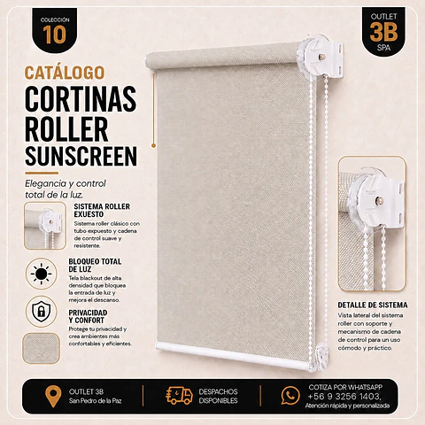 Cortina Roller Sunscreen Premium Beige
