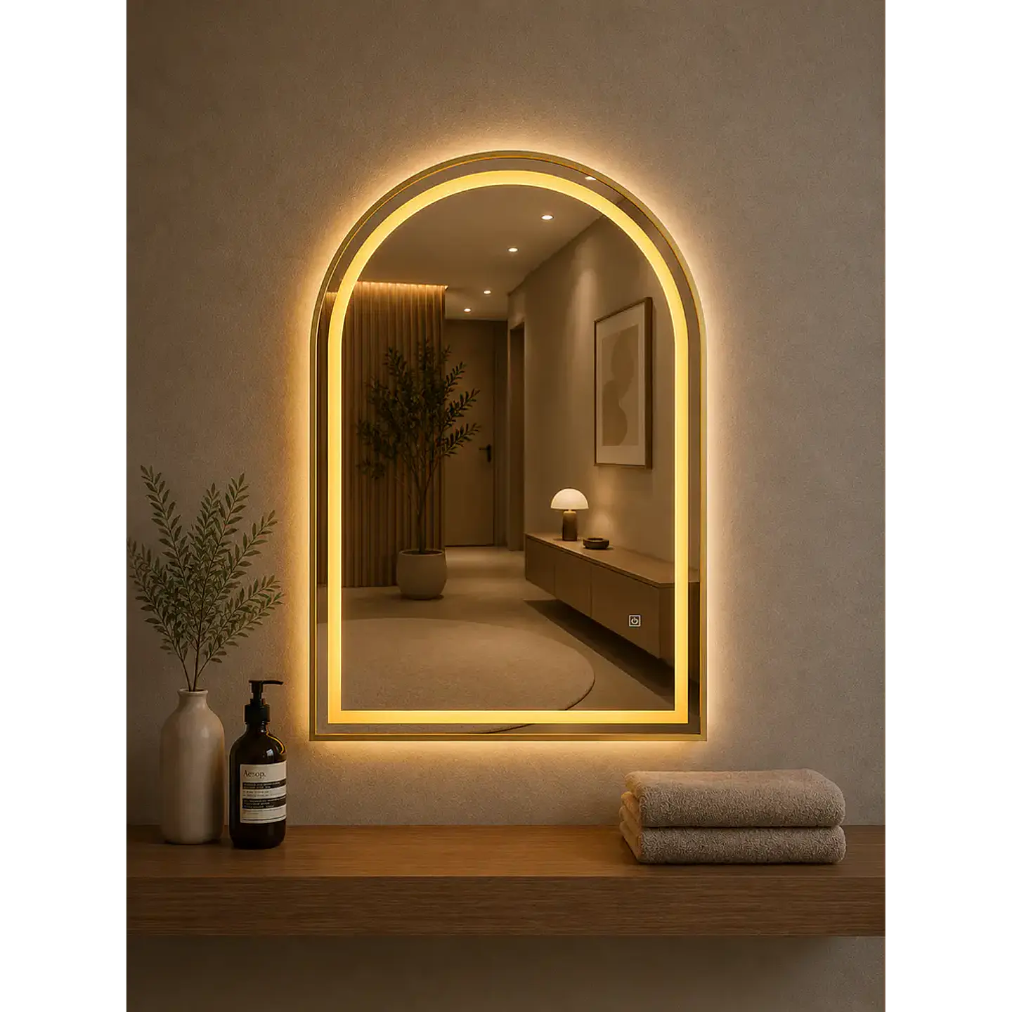 Espejo LED Arco L06 Golden 50x70 cm 4