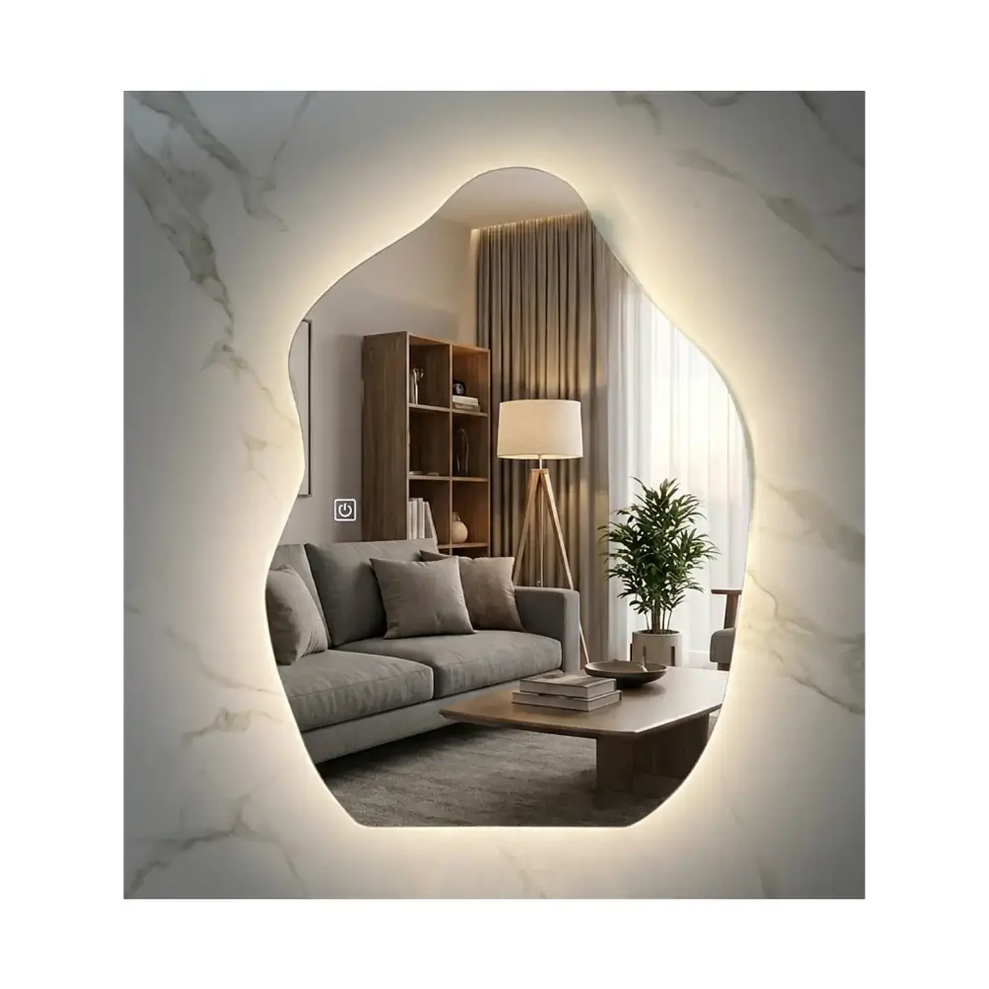 Espejo LED Irregular Sin Marco 70x90 cm 2