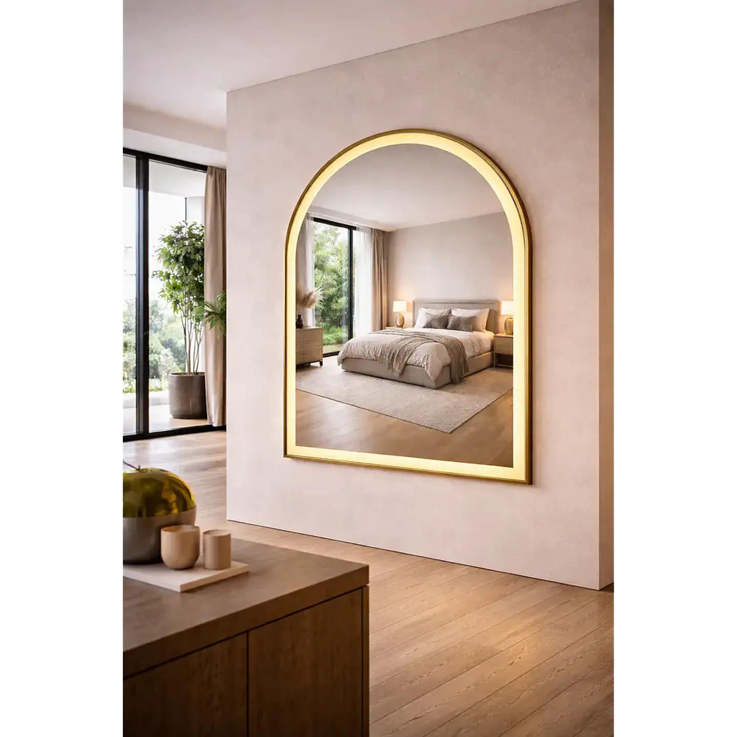 Espejo LED Arco L06 Golden 70x90 cm 4
