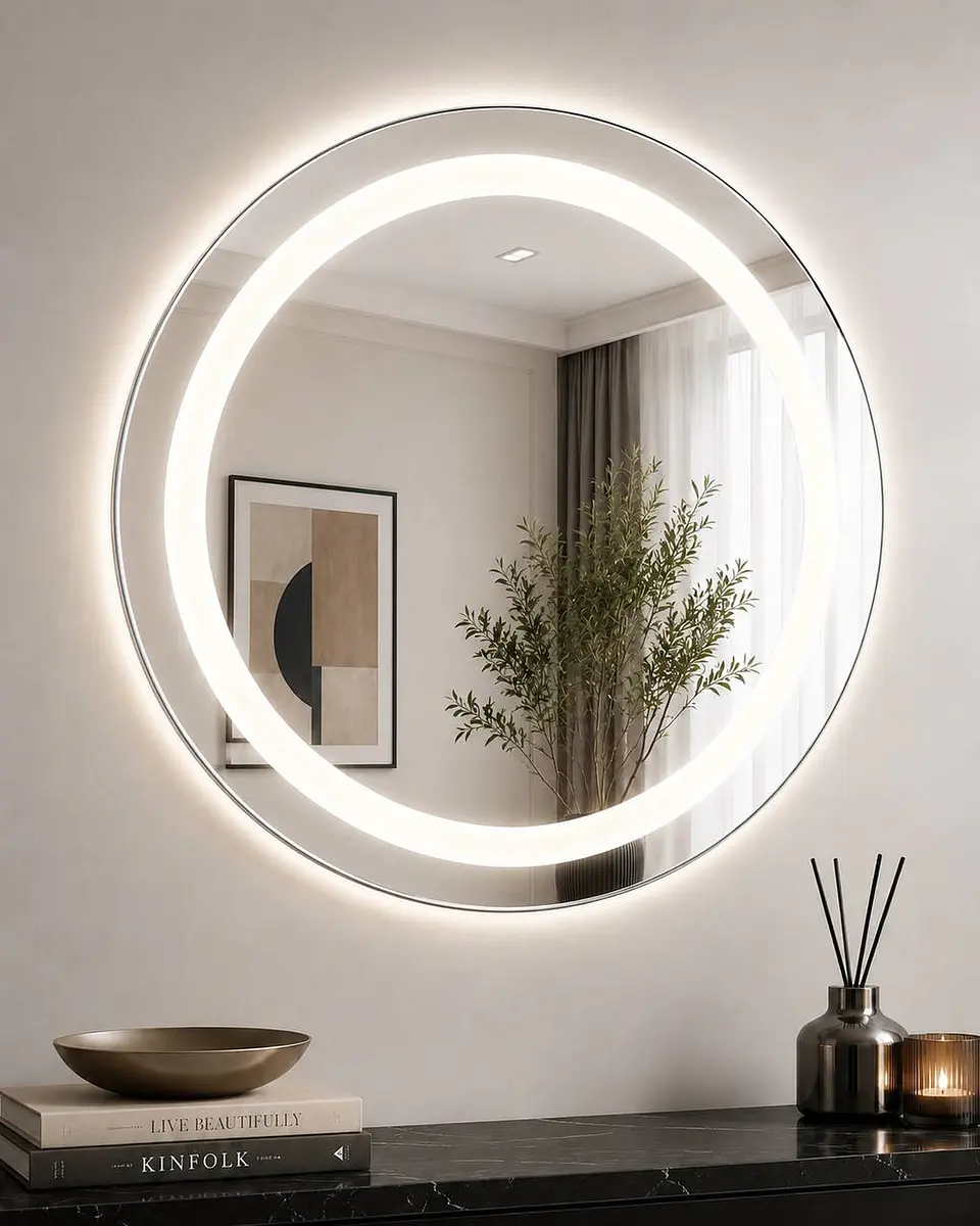 Espejo LED  Redondo de 60 cm Sin Marco EOB14 4