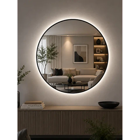 Espejo LED Redondo L02 Black 70 cm