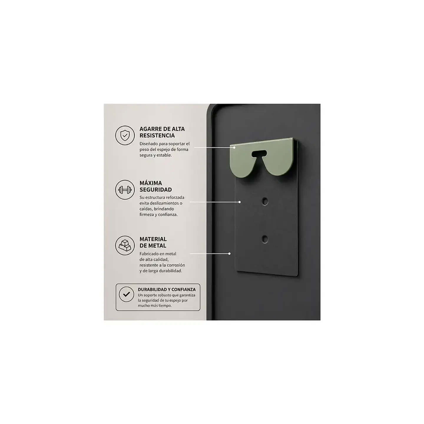 Espejo LED Redondo L02 Black 70 cm 4