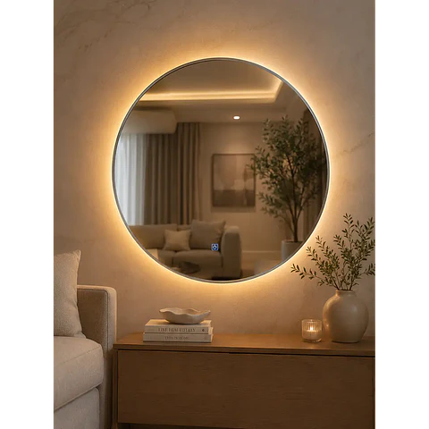 Espejo LED Redondo L02 Silver 70 cm