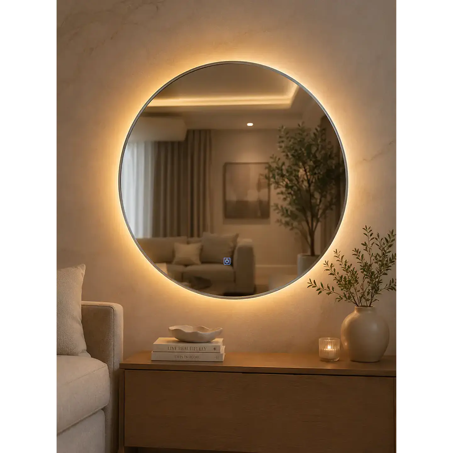 Espejo LED Redondo L02 Silver 70 cm 1