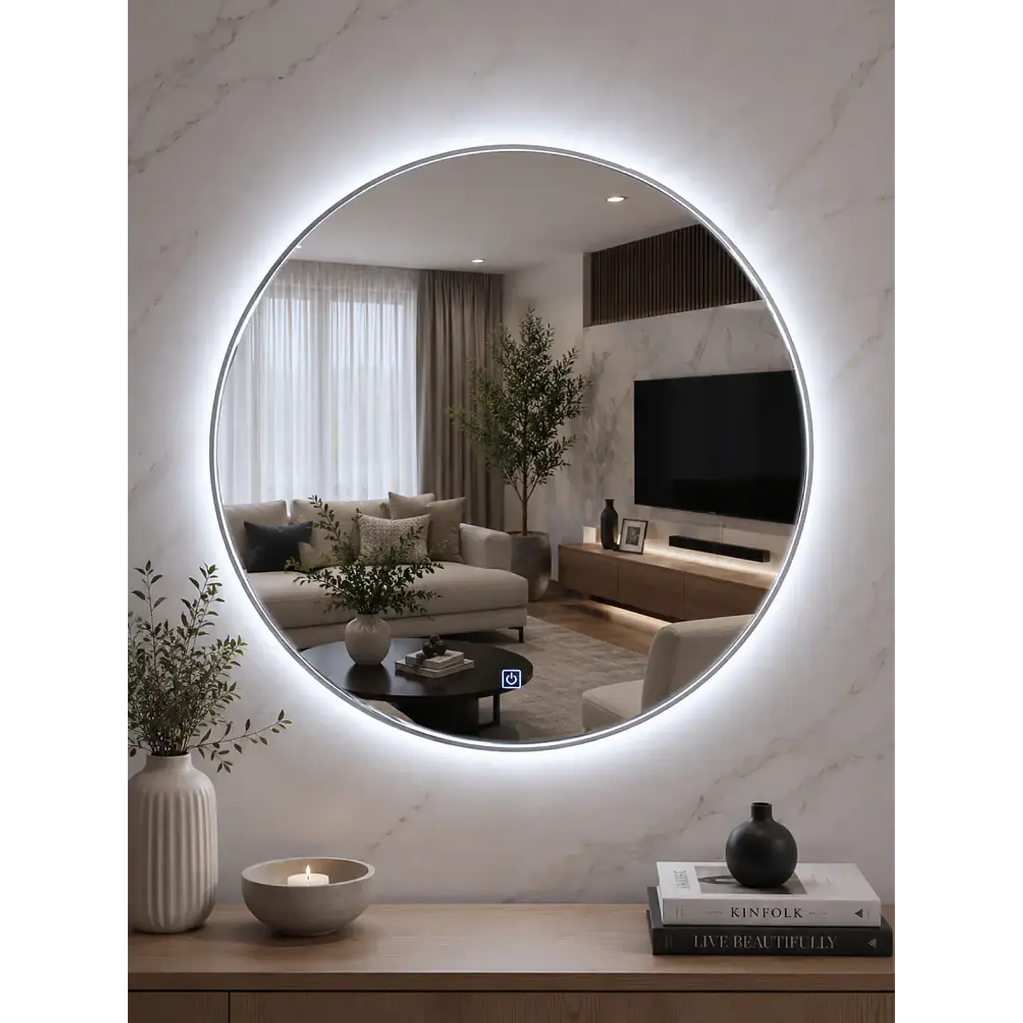Espejo LED Redondo L02 Silver 70 cm 4