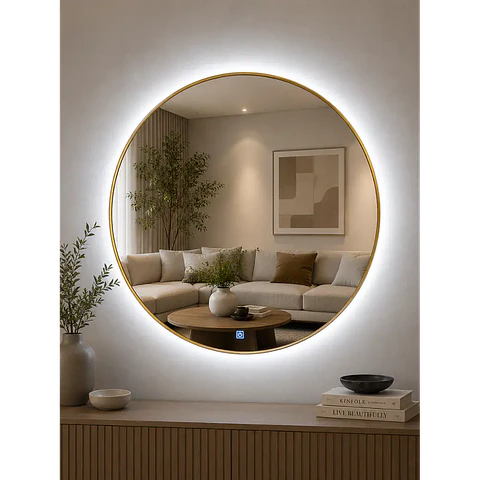 Espejo LED Redondo L02 Golden 70 cm