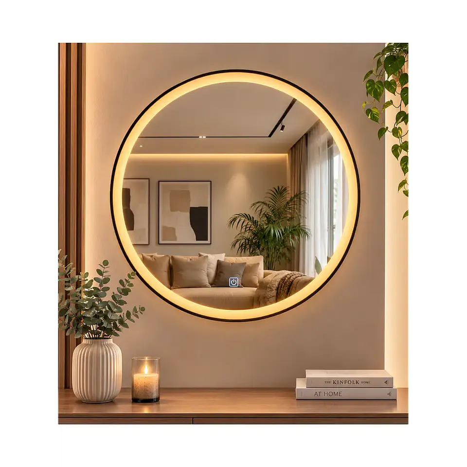 Espejo LED Redondo Black 80 cm 3