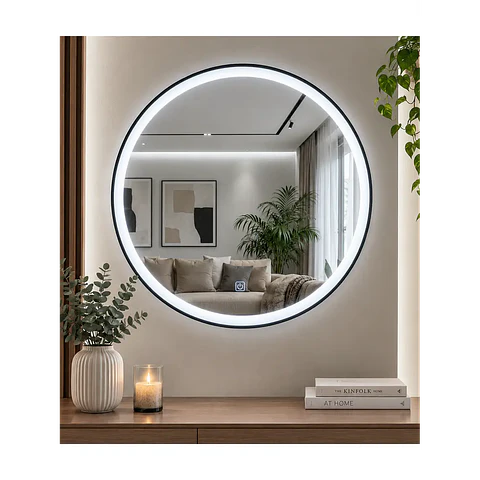 Espejo LED Redondo Black 80 cm