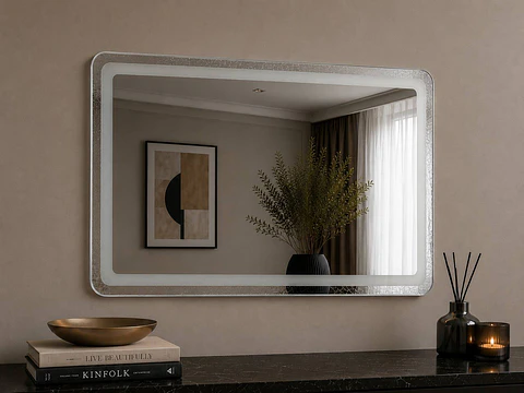Espejo LED Rectangular Sin Marco 80x60 cm