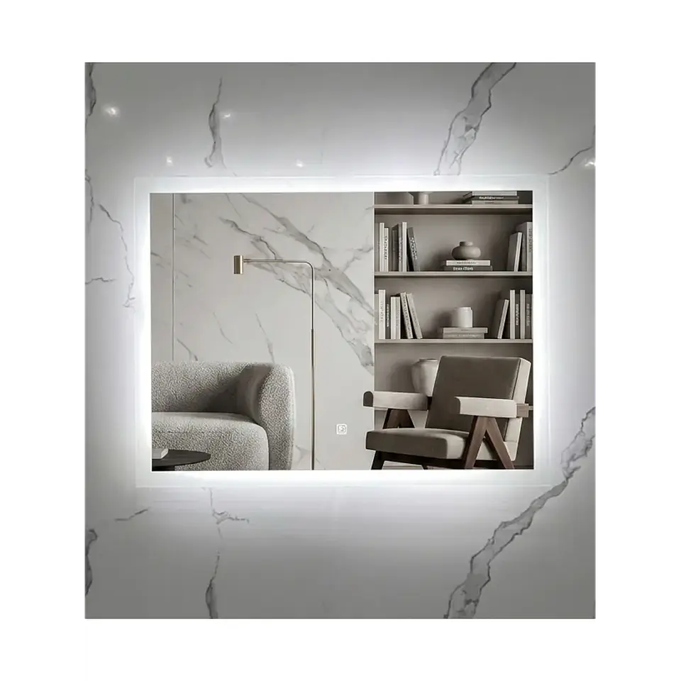 Espejo LED Rectangular Sin Marco 80x60 cm 2